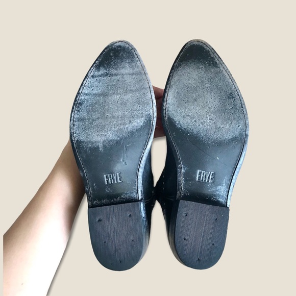 Frye Billy Stud/Diamond Black/Grey Short Festival Party Cowboy Short Ankle Boots - Picture 15 of 16